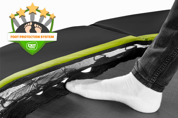 Met voetbeschermingssysteem