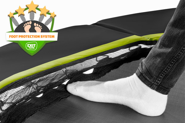 Met voetbeschermingssysteem