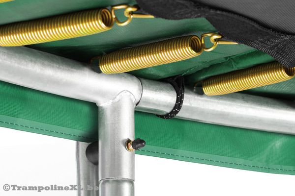 Sterk stalen buizenframe.