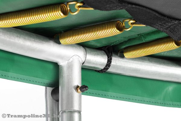 Sterk stalen buizenframe.