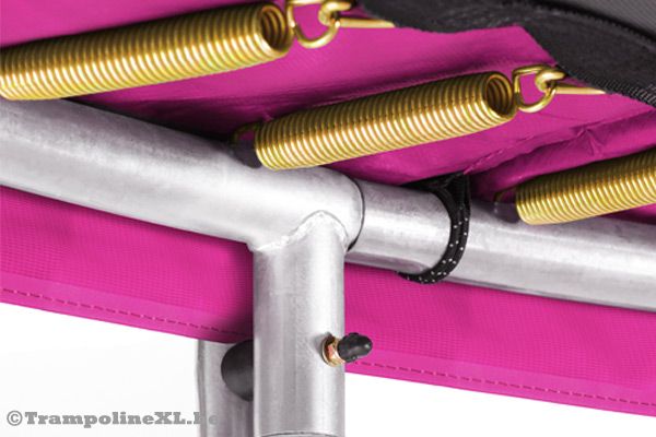 Sterk stalen buizenframe.