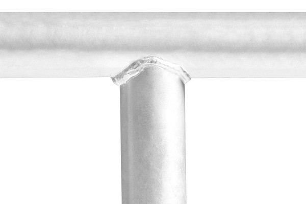 Sterk stalen buizenframe.