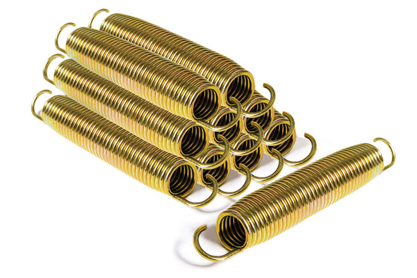 64 gegalvaniseerde conische Gold coloured veren.