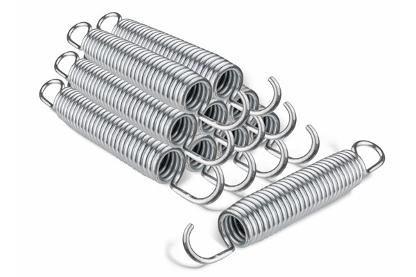 Conische veren met een lengte van 165 mm.