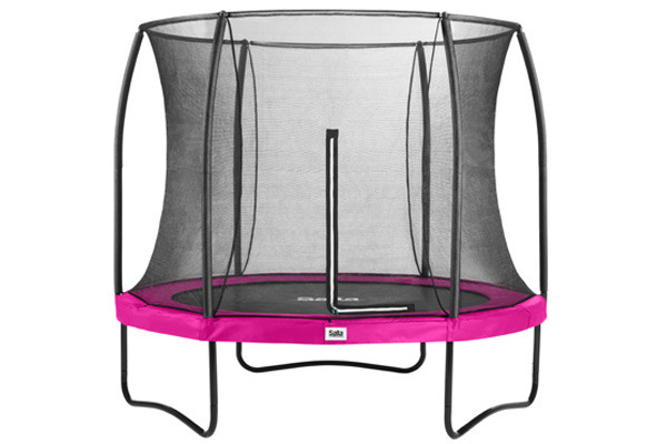 Ronde trampoline met een diameter van 251 cm.