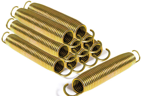 De veren zijn dubbel conisch.