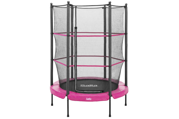 Salta Junior 140 roze met veiligheidsnet TrampolineXL.be