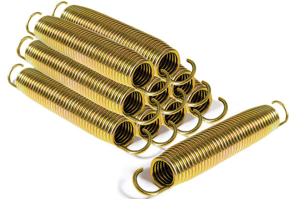 Gegalvaniseerde conische Gold colered veren.